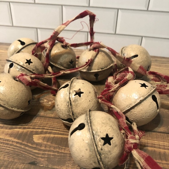 5ft rustic farmhouse bell garland holiday - Picture 3 of 5